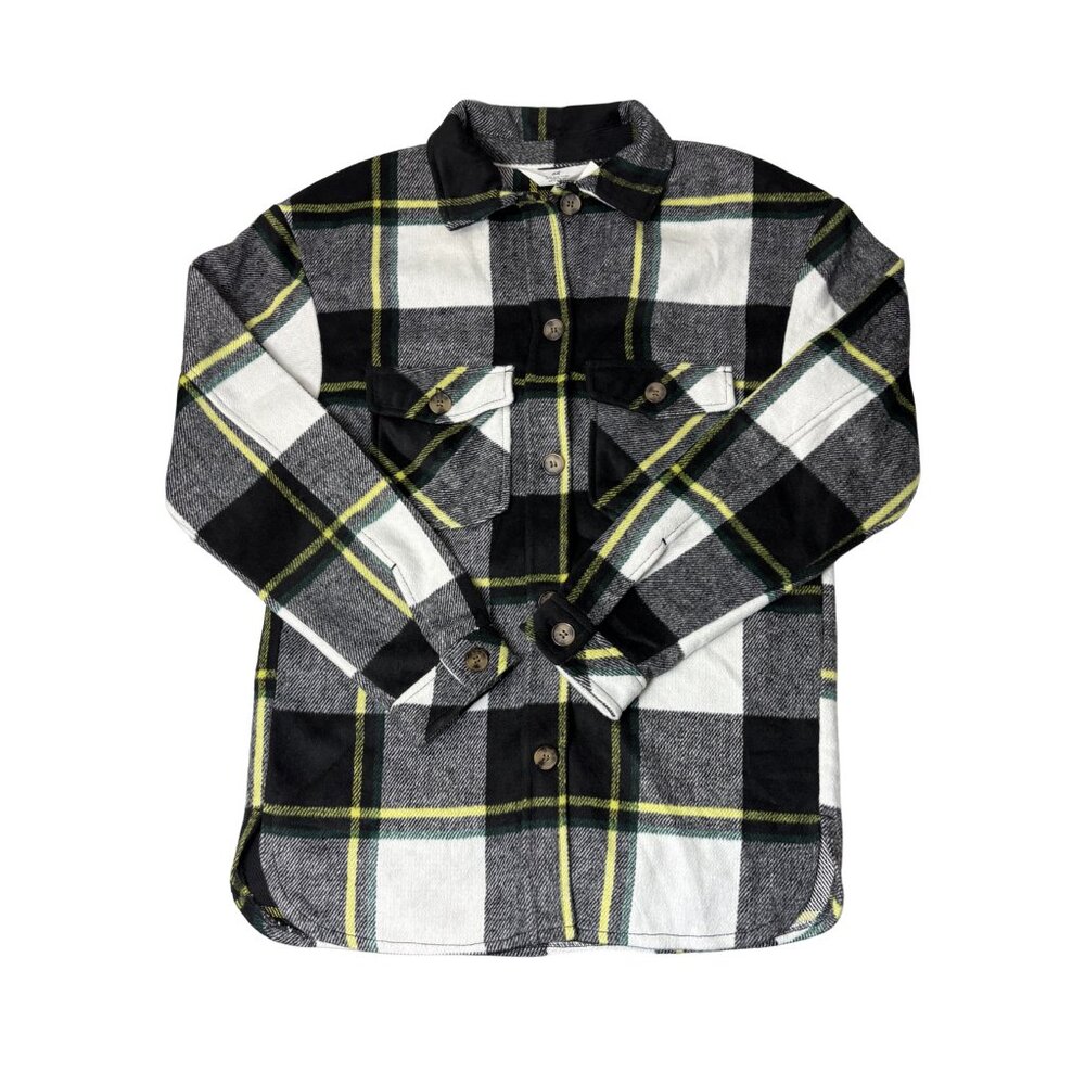 H&M Kids Checked Cotton Flannel Shacket – Size 14Y+